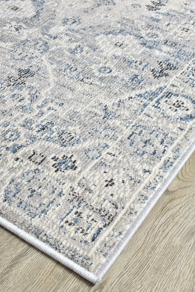 Medina Blue L.Grey Rug - Turkish-inspired modern rug from Treasures of Turkey