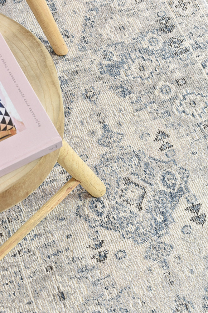 Medina Blue L.Grey Rug - Turkish-inspired modern rug from Treasures of Turkey