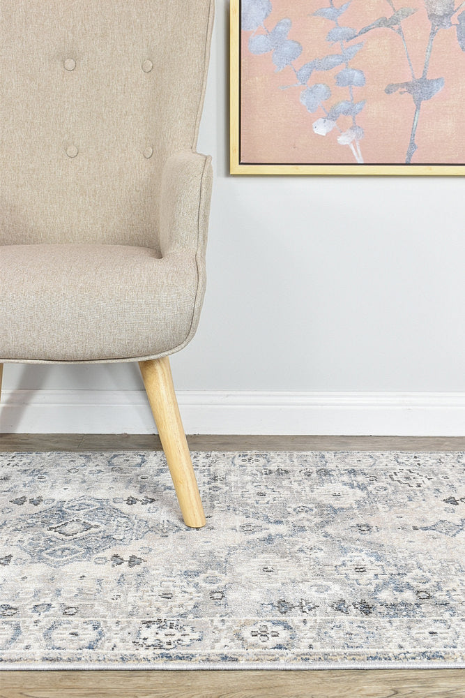 Medina Blue L.Grey Rug - Turkish-inspired modern rug from Treasures of Turkey