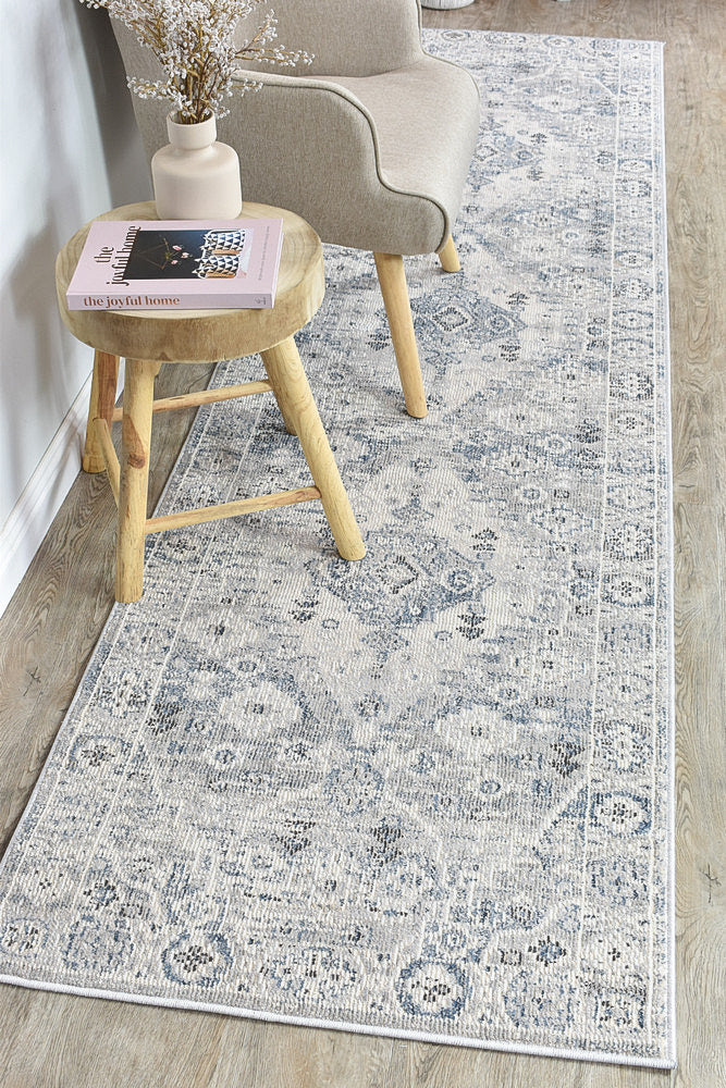 Medina Blue L.Grey Rug - Turkish-inspired modern rug from Treasures of Turkey
