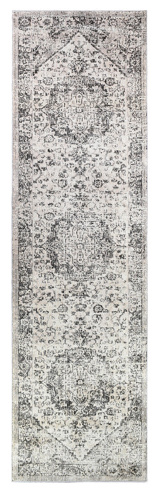 Medina Grey Runner Rug - Turkish-inspired hallway runner rug from Treasures of Turkey