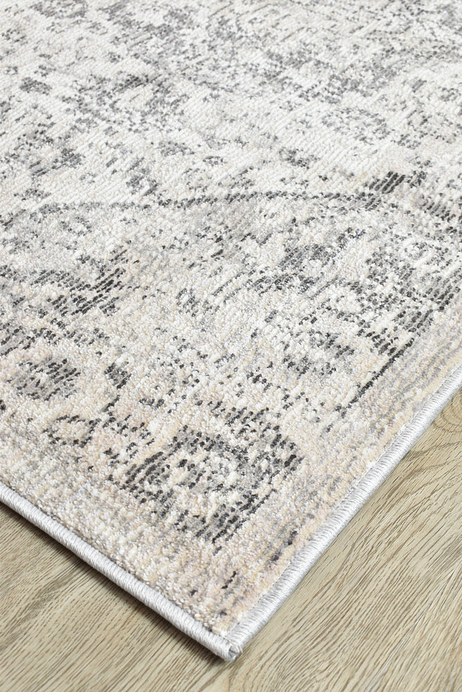 Medina Grey Runner Rug - Turkish-inspired hallway runner rug from Treasures of Turkey