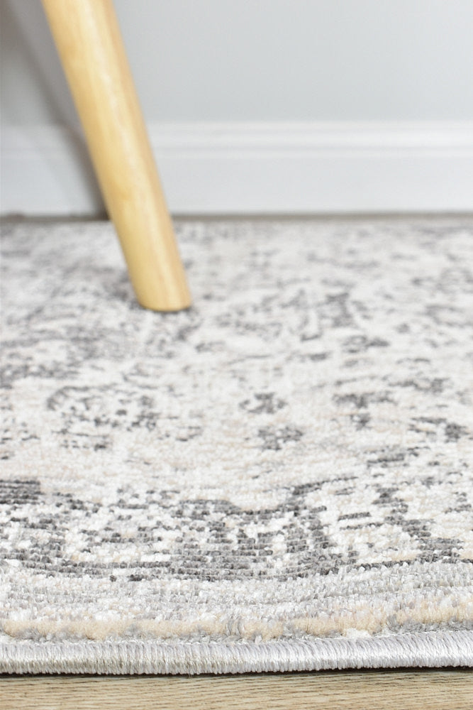 Medina Grey Runner Rug - Turkish-inspired hallway runner rug from Treasures of Turkey