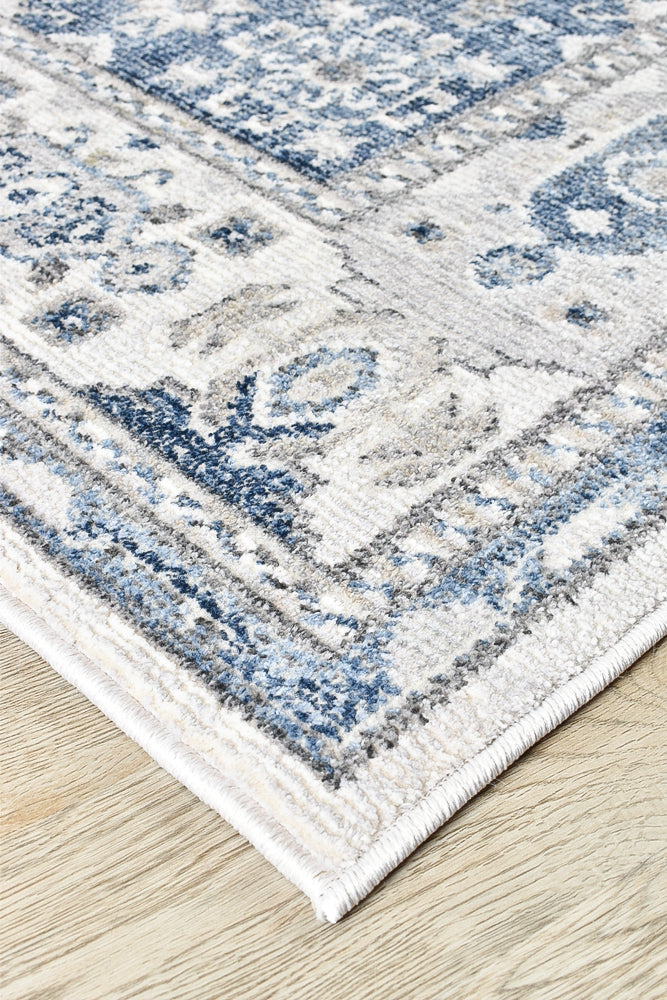 Medina Cream Blue Rug - Turkish-inspired modern rug from Treasures of Turkey