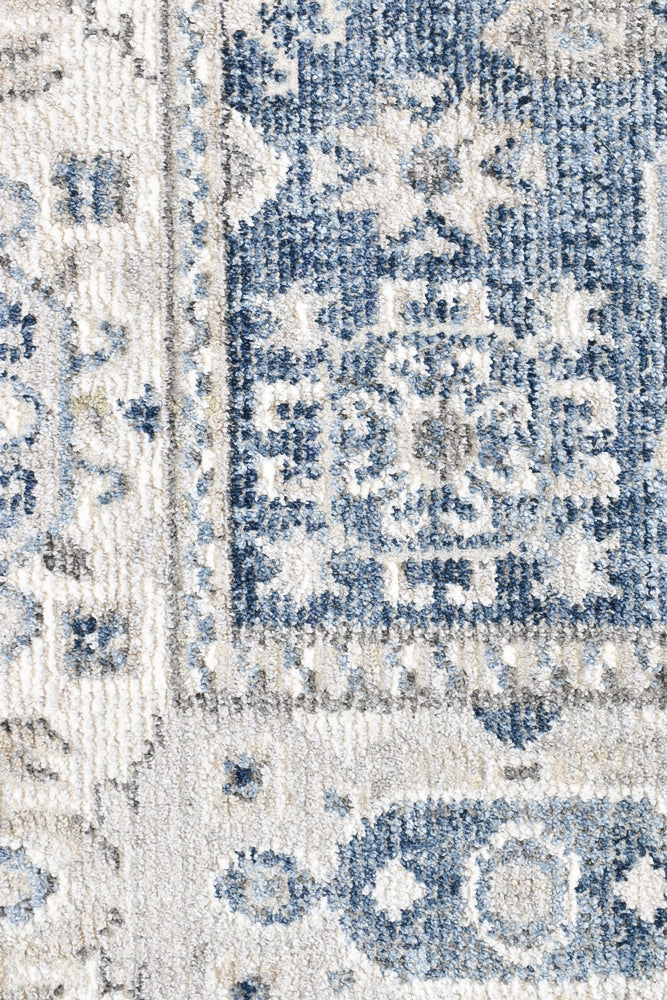 Medina Cream Blue Rug - Turkish-inspired modern rug from Treasures of Turkey