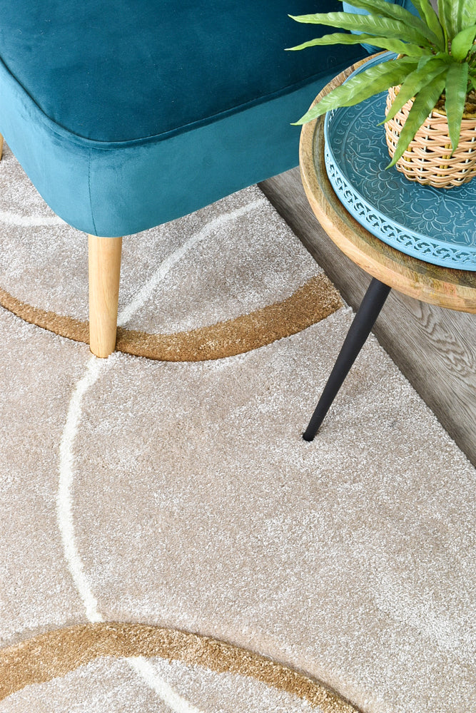 Dahlia Beige Dark Beige Rug - Turkish-inspired modern rug from Treasures of Turkey