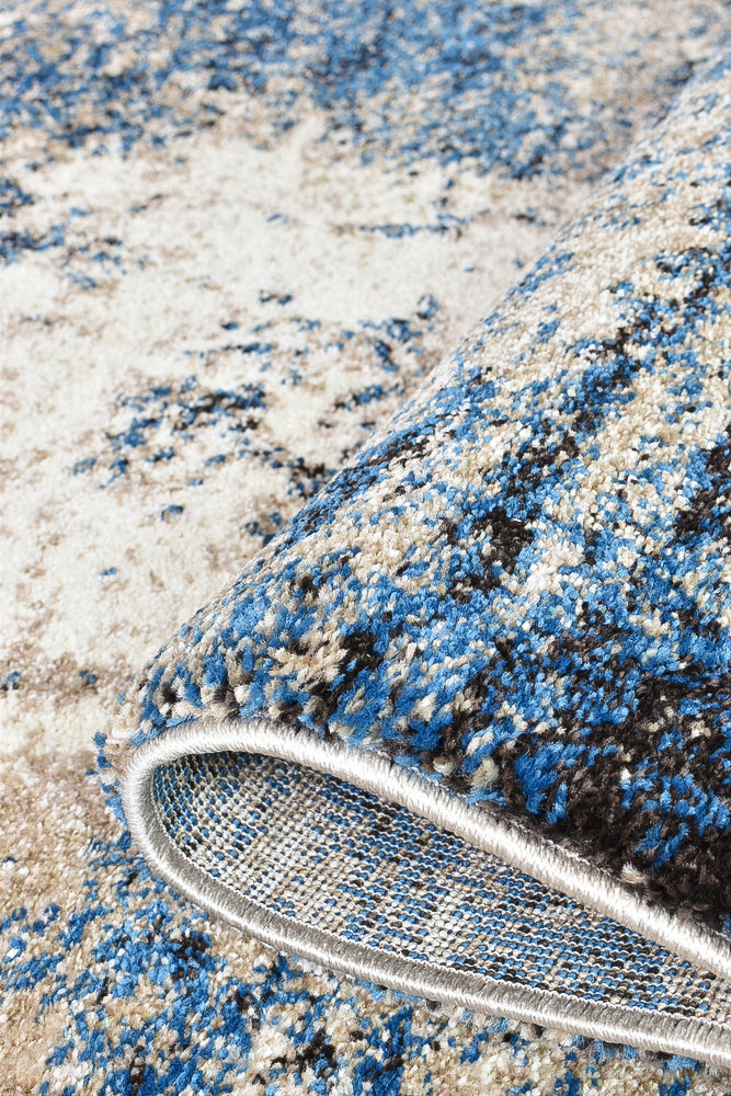 Dahlia White Blue Rug - Turkish-inspired modern rug from Treasures of Turkey