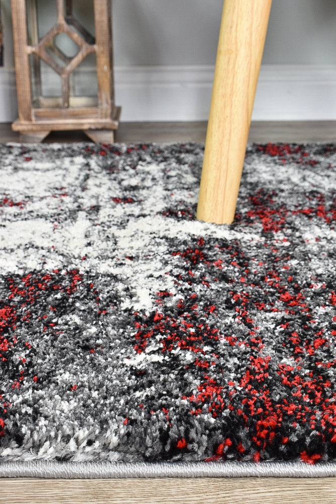 Dahlia White Red Rug - Turkish-inspired modern rug from Treasures of Turkey