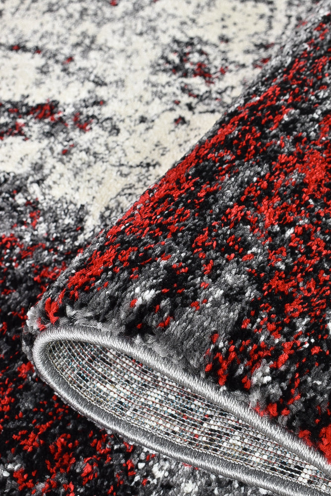 Dahlia White Red Rug - Turkish-inspired modern rug from Treasures of Turkey
