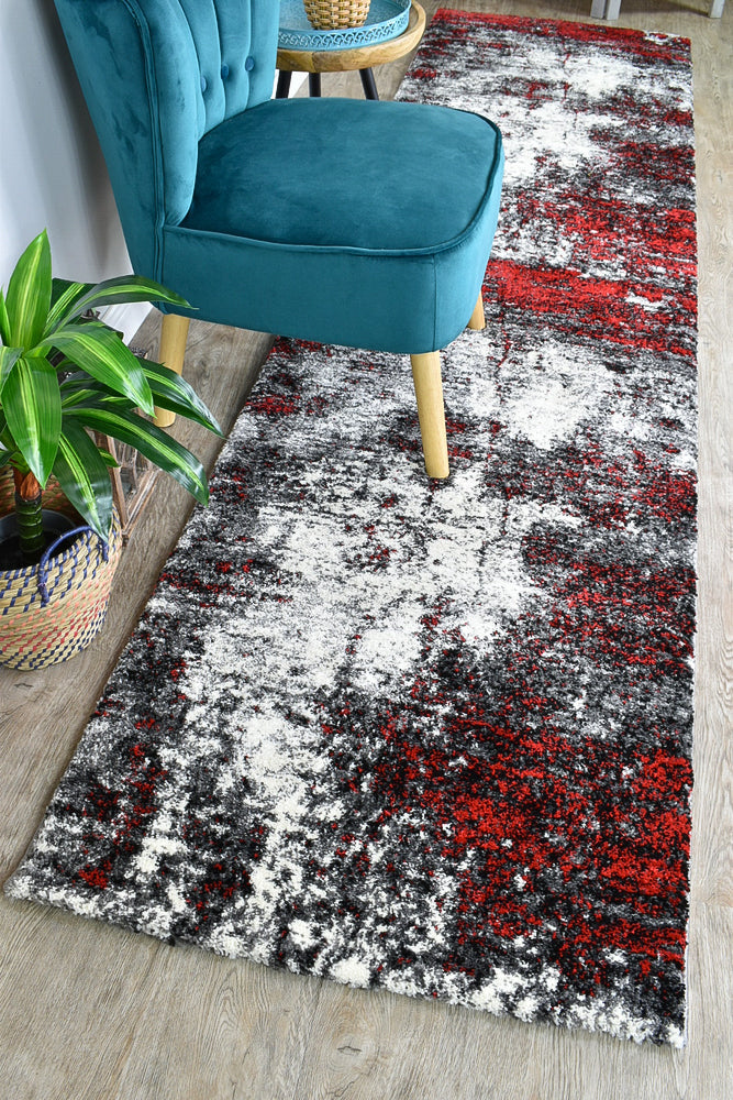 Dahlia White Red Rug - Turkish-inspired modern rug from Treasures of Turkey