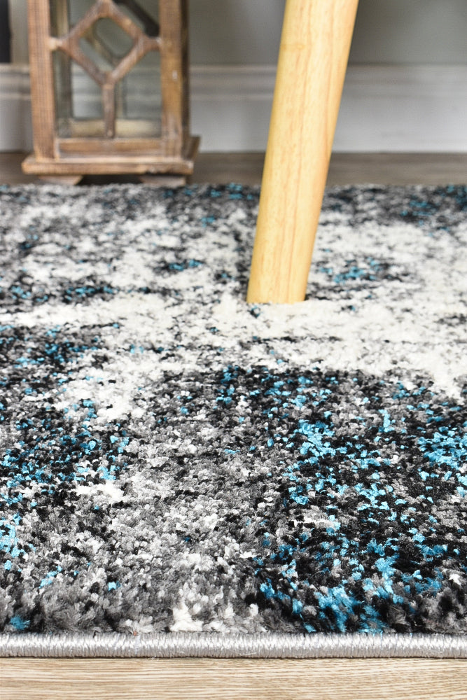 Dahlia White Turquoise Rug - Turkish-inspired modern rug from Treasures of Turkey