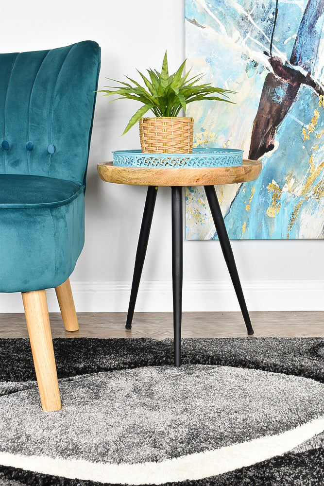 Dahlia Dark Grey White Rug - Turkish-inspired modern rug from Treasures of Turkey
