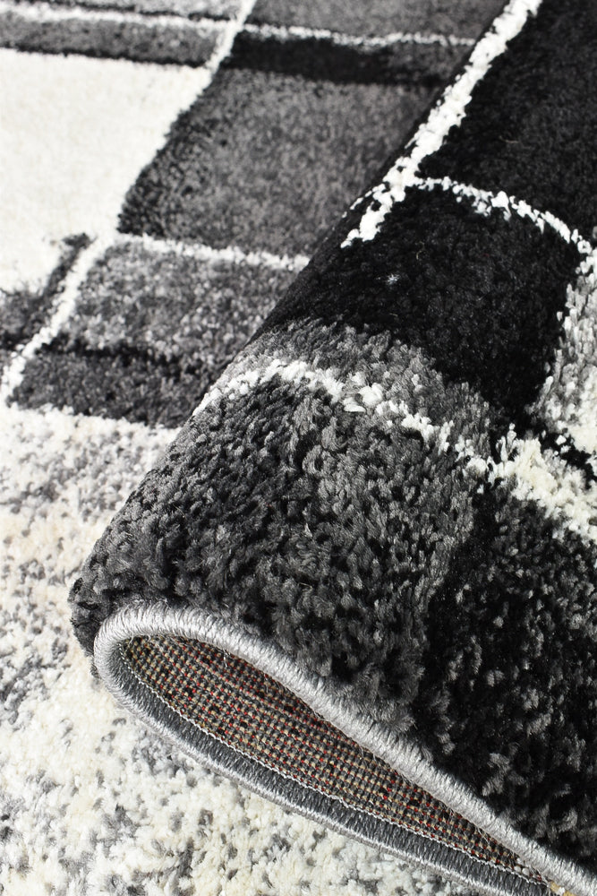 Dahlia Dark Grey Black Rug - Turkish-inspired modern rug from Treasures of Turkey