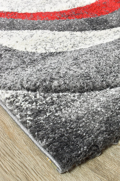 Dahlia 300 Light Grey Red Rug