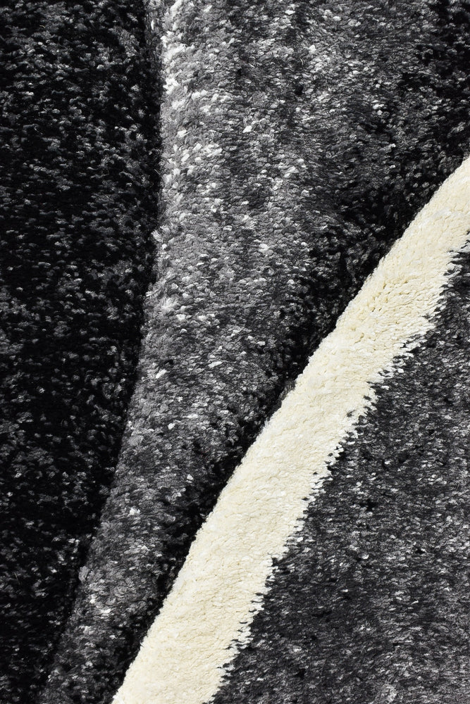 Dahlia Dark Grey White Rug - Turkish-inspired modern rug from Treasures of Turkey