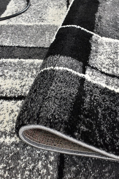 Dahlia 297 Dark Grey Black Rug