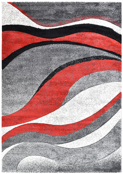 Dahlia 300 Light Grey Red Rug