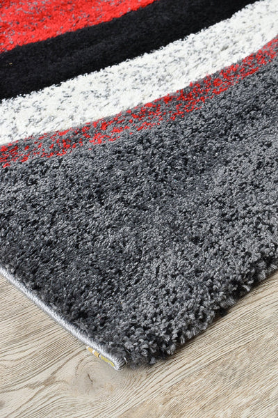 Dahlia 300 Light Grey Red Rug