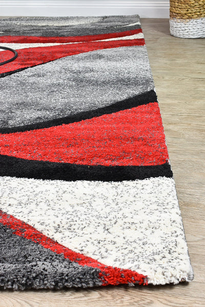 Dahlia 300 Light Grey Red Rug