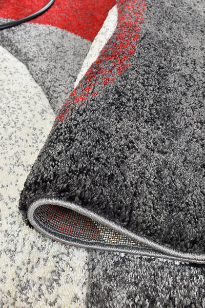 Dahlia 300 Light Grey Red Rug