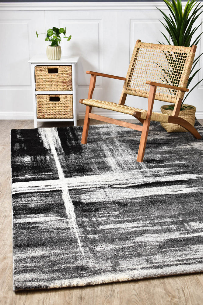 Dahlia Light Grey Dark Grey Rug - Turkish-inspired modern rug from Treasures of Turkey