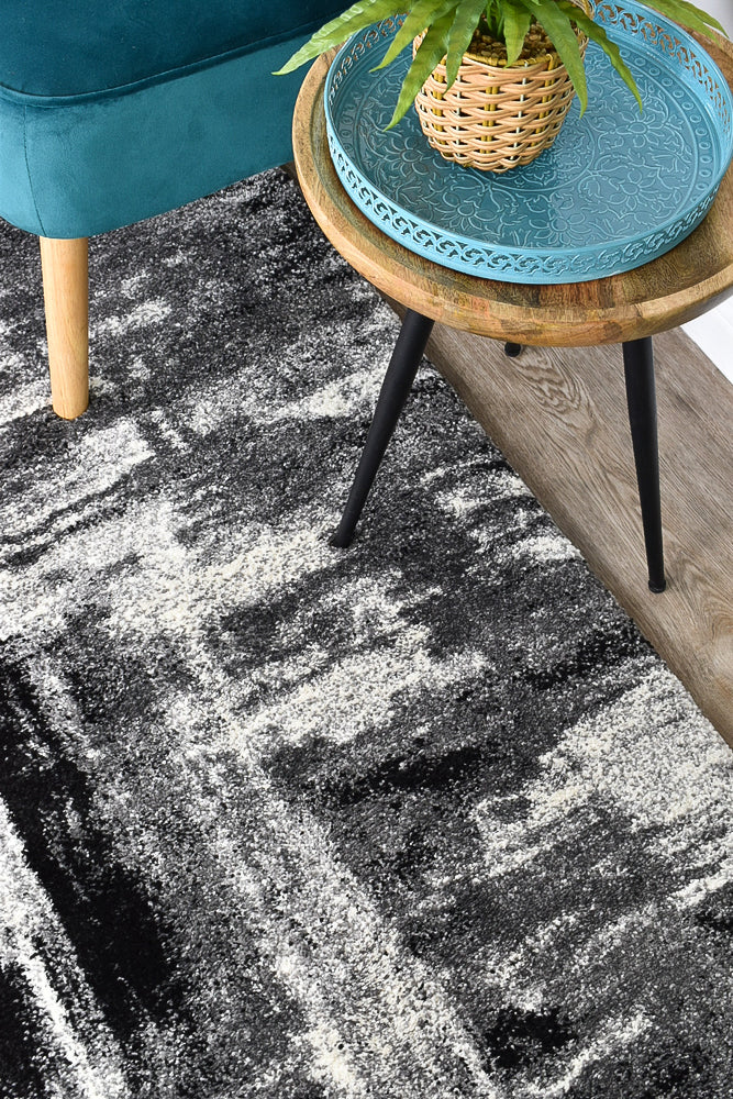 Dahlia Light Grey Dark Grey Runner - Turkish-inspired hallway runner rug from Treasures of Turkey