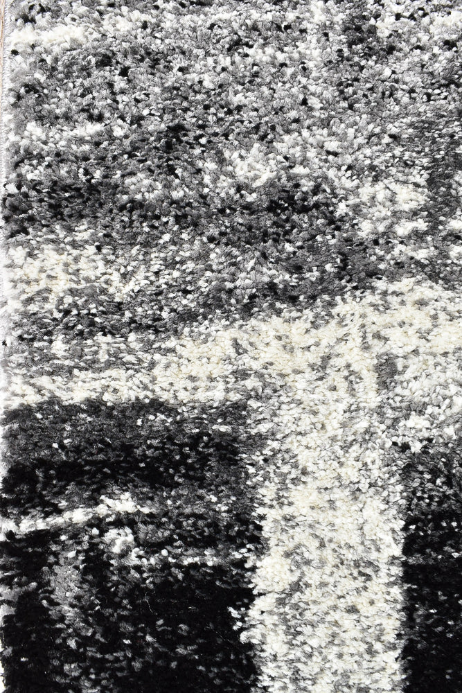 Dahlia Light Grey Dark Grey Runner - Turkish-inspired hallway runner rug from Treasures of Turkey