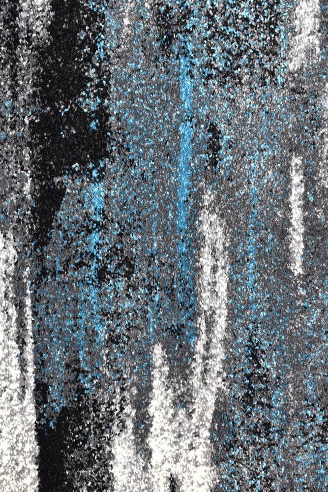 Dahlia Light Grey Turquoise Rug - Turkish-inspired modern rug from Treasures of Turkey