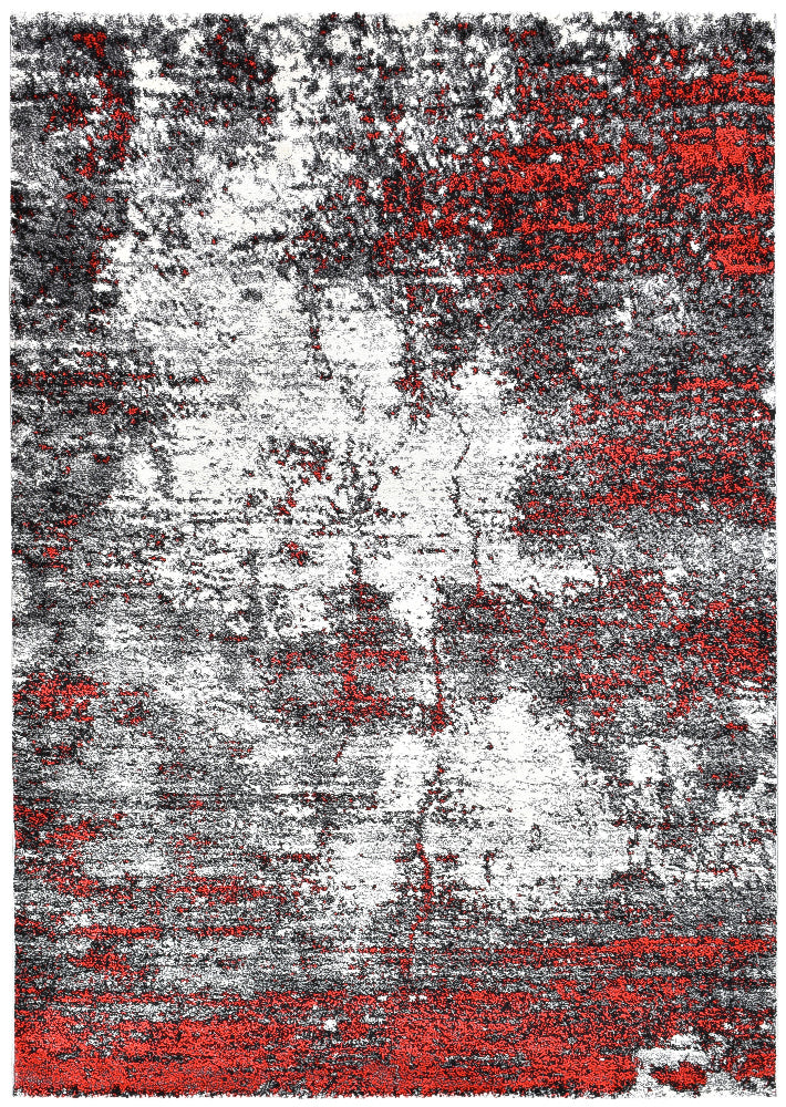 Dahlia White Red Rug - Turkish-inspired modern rug from Treasures of Turkey