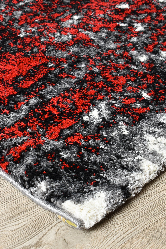 Dahlia White Red Rug - Turkish-inspired modern rug from Treasures of Turkey