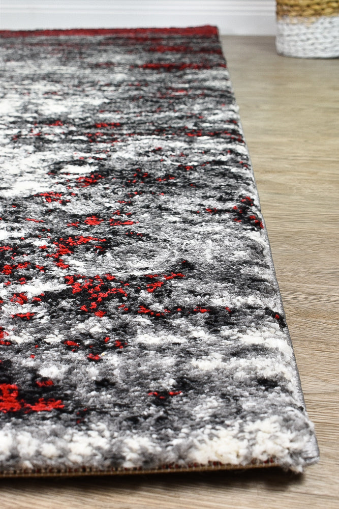 Dahlia White Red Rug - Turkish-inspired modern rug from Treasures of Turkey