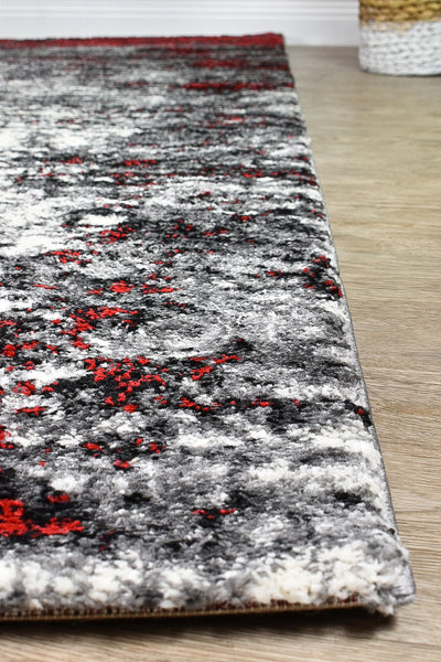 Dahlia 651 White Red Rug
