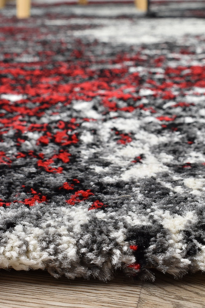 Dahlia White Red Rug - Turkish-inspired modern rug from Treasures of Turkey