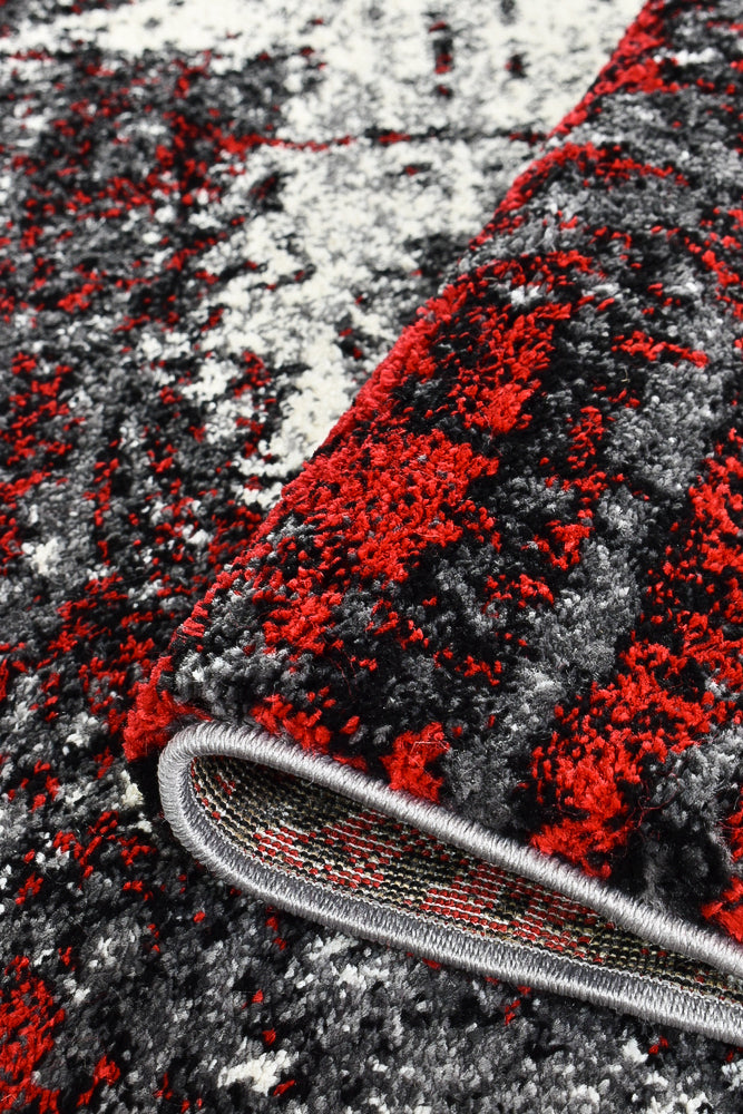 Dahlia White Red Rug - Turkish-inspired modern rug from Treasures of Turkey