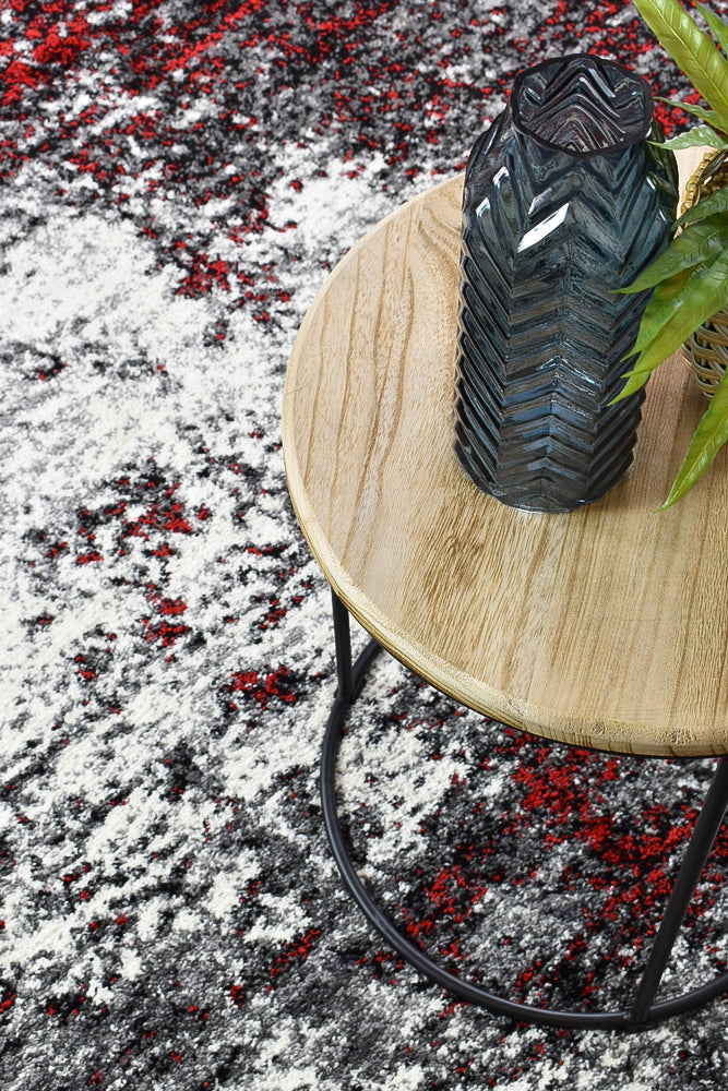Dahlia White Red Rug - Turkish-inspired modern rug from Treasures of Turkey