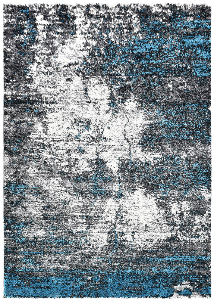 Dahlia White Turquoise Rug - Turkish-inspired modern rug from Treasures of Turkey