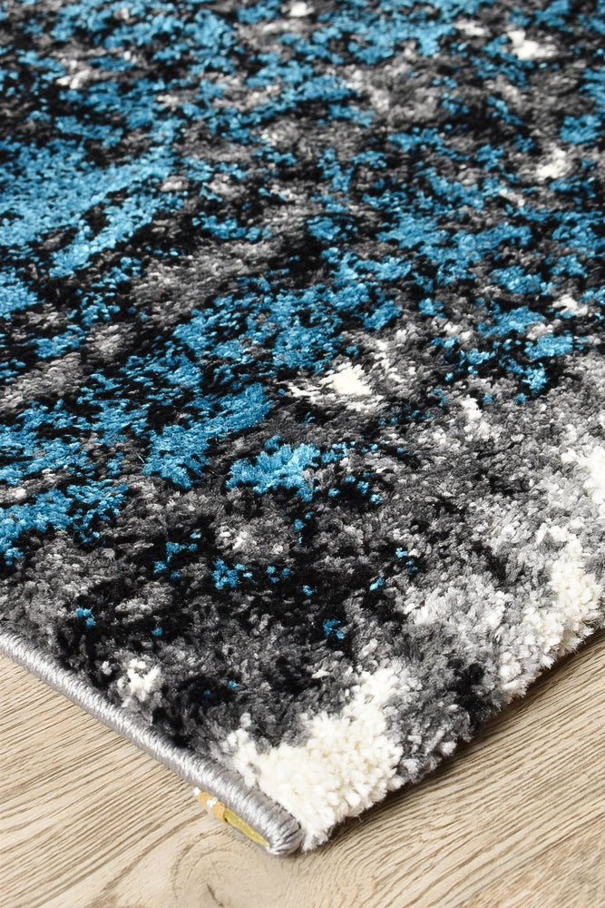 Dahlia White Turquoise Rug - Turkish-inspired modern rug from Treasures of Turkey