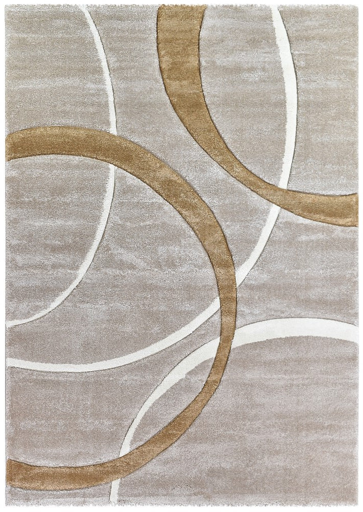 Dahlia Beige Dark Beige Rug - Turkish-inspired modern rug from Treasures of Turkey