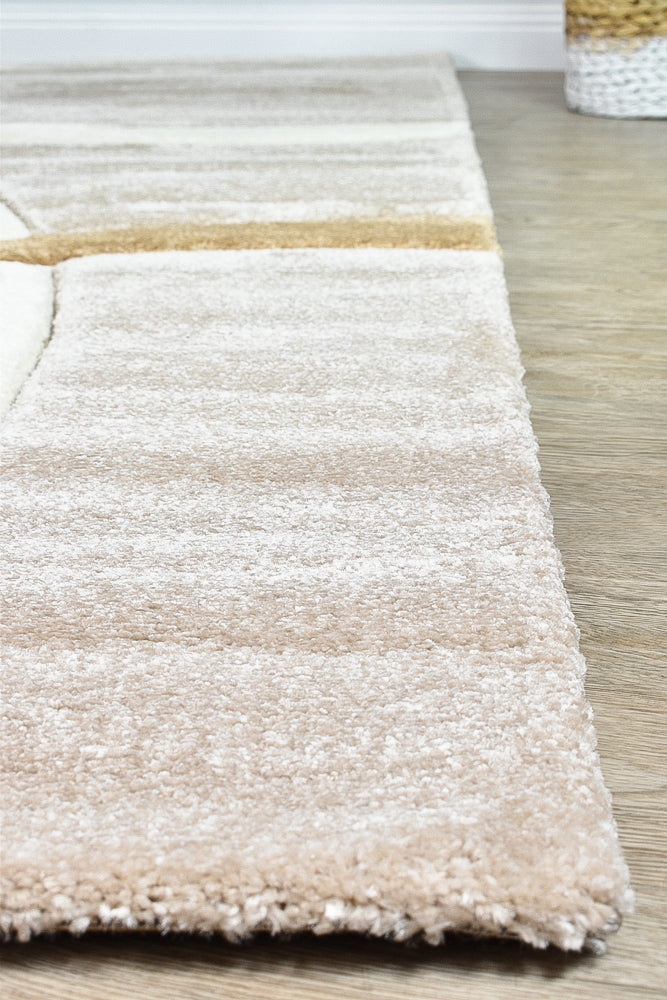 Dahlia Beige Dark Beige Rug - Turkish-inspired modern rug from Treasures of Turkey