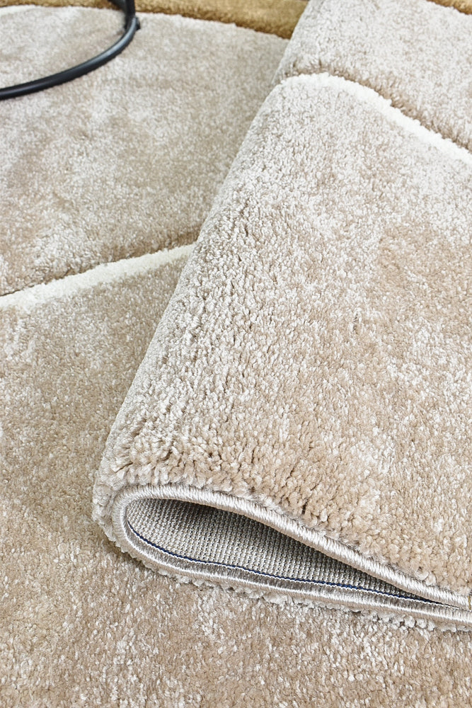 Dahlia Beige Dark Beige Rug - Turkish-inspired modern rug from Treasures of Turkey