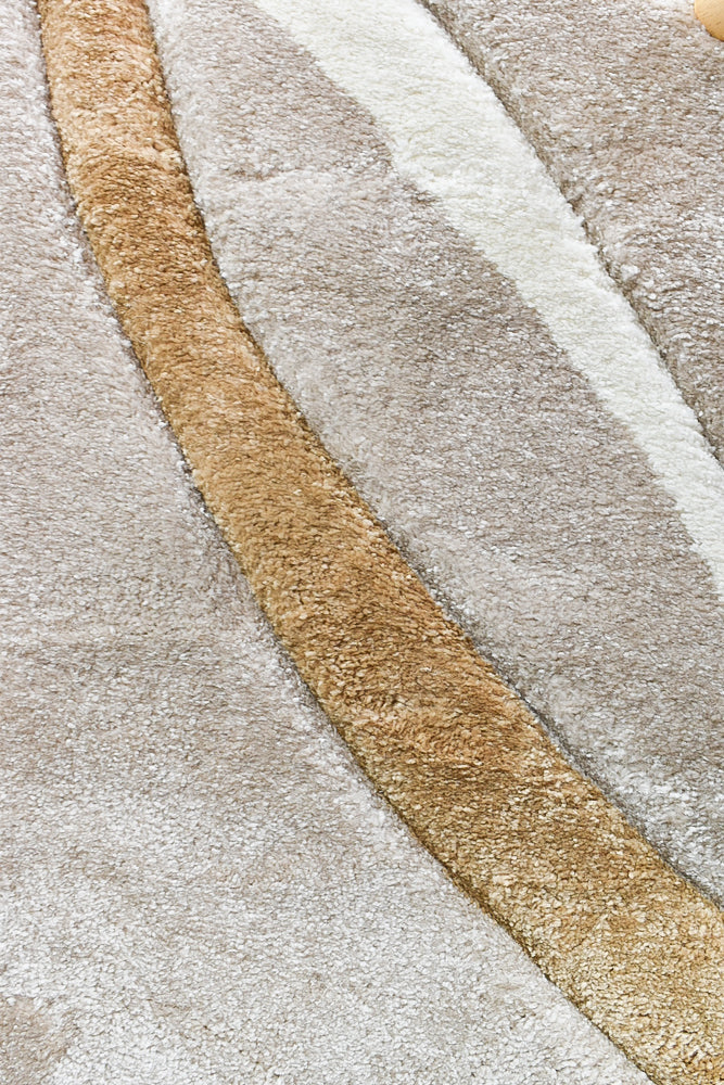 Dahlia Beige Dark Beige Rug - Turkish-inspired modern rug from Treasures of Turkey