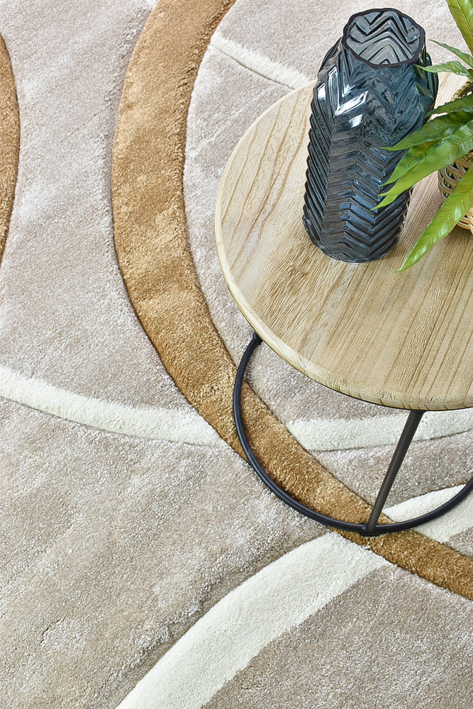 Dahlia Beige Dark Beige Rug - Turkish-inspired modern rug from Treasures of Turkey