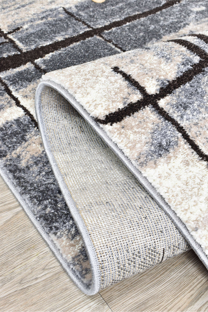 Novus Grey Brown Rug - Turkish-inspired modern rug from Treasures of Turkey