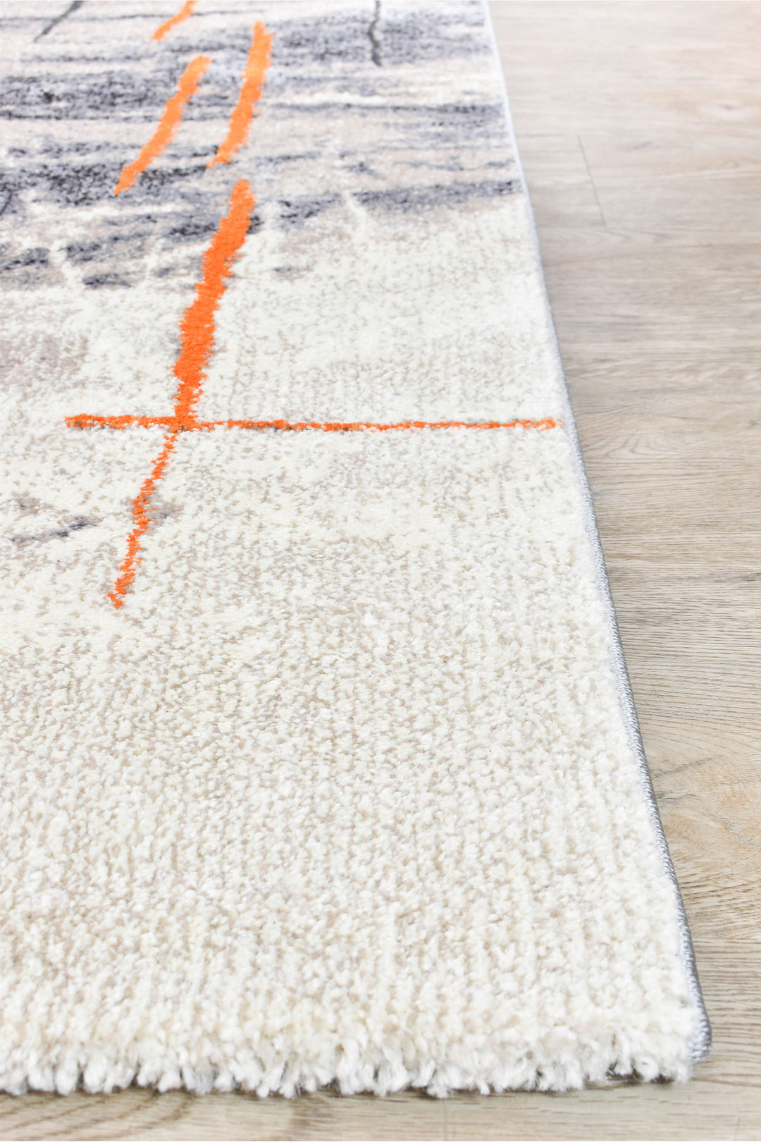 Novus Grey Orange Rug - Turkish-inspired modern rug from Treasures of Turkey