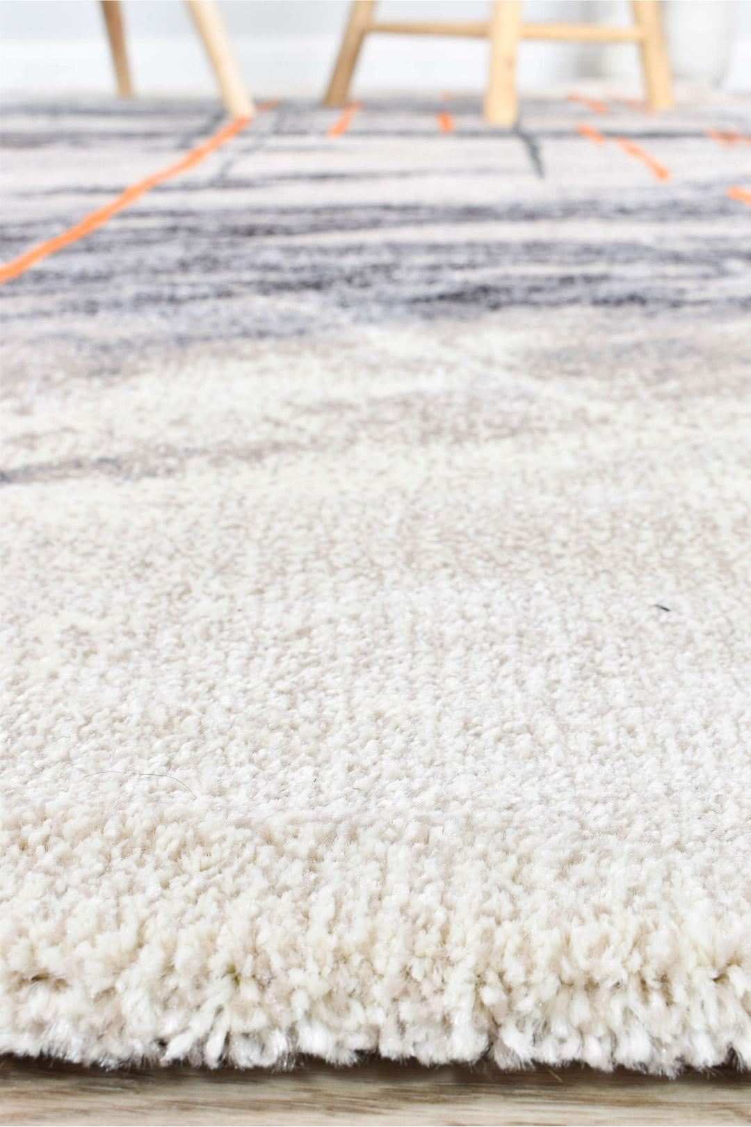 Novus Grey Orange Rug - Turkish-inspired modern rug from Treasures of Turkey