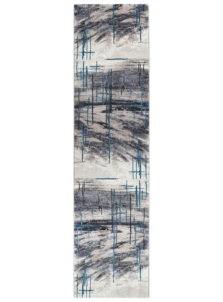 Novus 726AA Grey Turquoise Rug - Turkish-inspired modern rug from Treasures of Turkey
