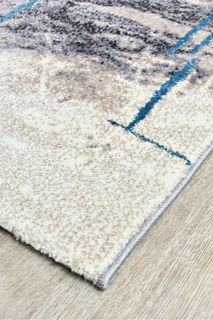 Novus 726AA Grey Turquoise Rug - Turkish-inspired modern rug from Treasures of Turkey