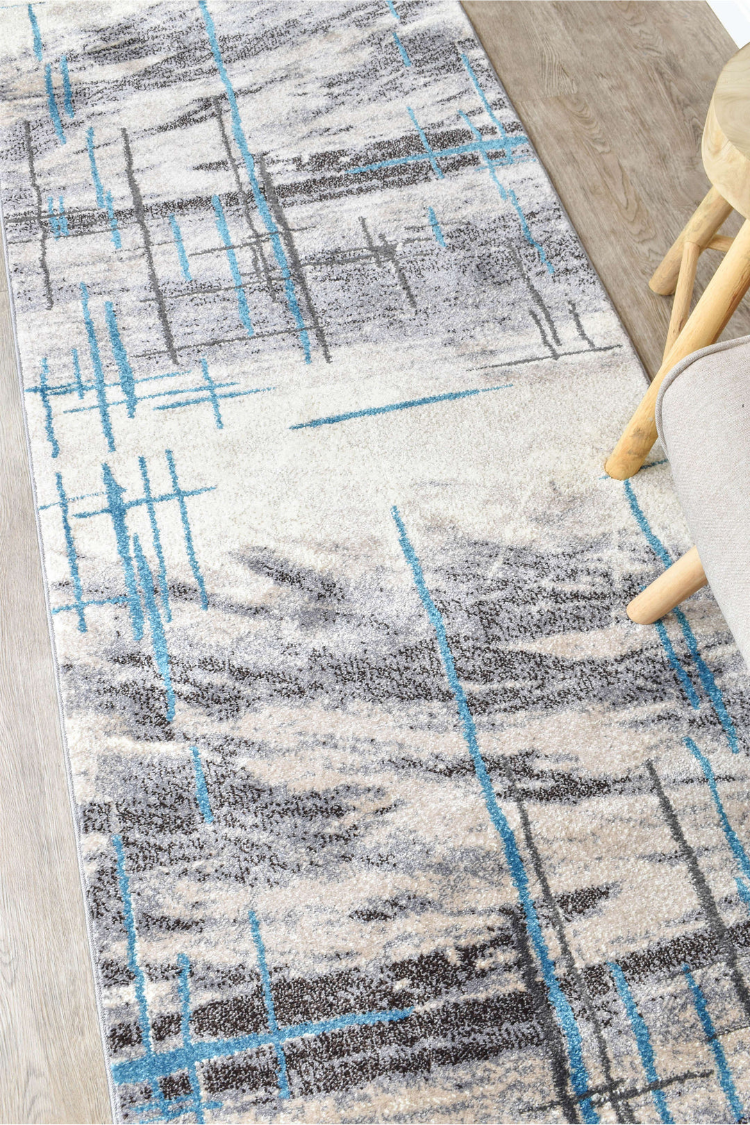 Novus 726AA Grey Turquoise Rug - Turkish-inspired modern rug from Treasures of Turkey