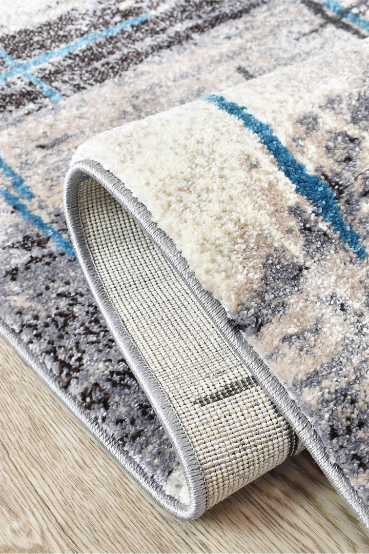 Novus 726AA Grey Turquoise Rug - Turkish-inspired modern rug from Treasures of Turkey