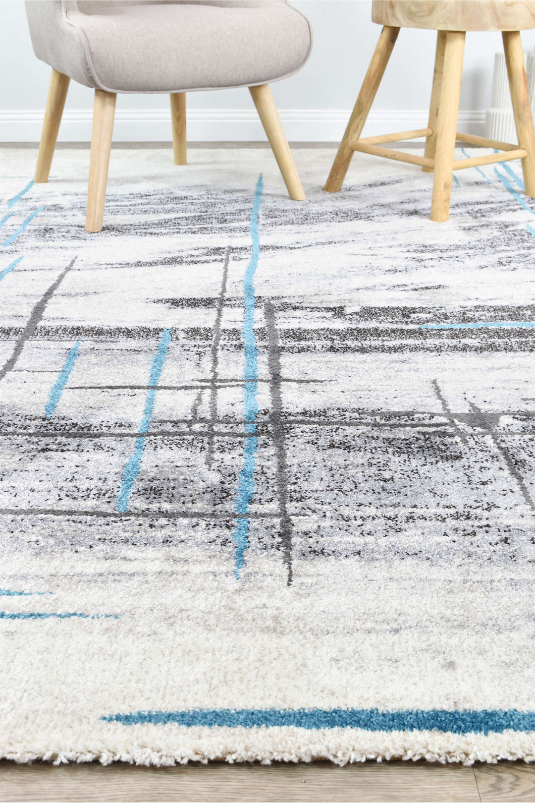 Novus 726AA Grey Turquoise Rug - Turkish-inspired modern rug from Treasures of Turkey